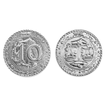 Byhoo 100PCS Metal DND Silver Coins