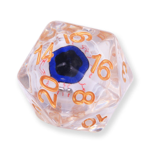 Byhoo DND Eyeball Dice with Metal Box, Byhoo D20 Dice of Dungeons and Dragons, DND Eye Dice with Case Set - Board Game 5e DND Accessories Handmade Dice for Tabletop RPG Game Starter Beginner