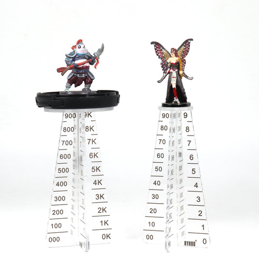 Byhoo Flight Stands Set of 2 3D Combat Riser for TTRPG Flying Miniatures from 0 to 9999 ft DND Miniatures Figurines Flying Platform with Markable Heights suit for Warhammer Dungeons and Dragons Tabletop RPG